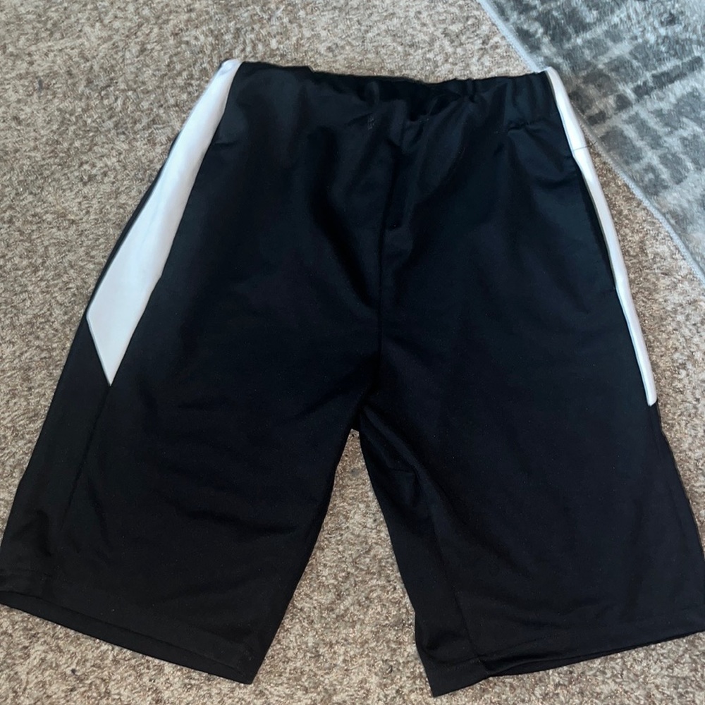 Black And White Athletic Shorts